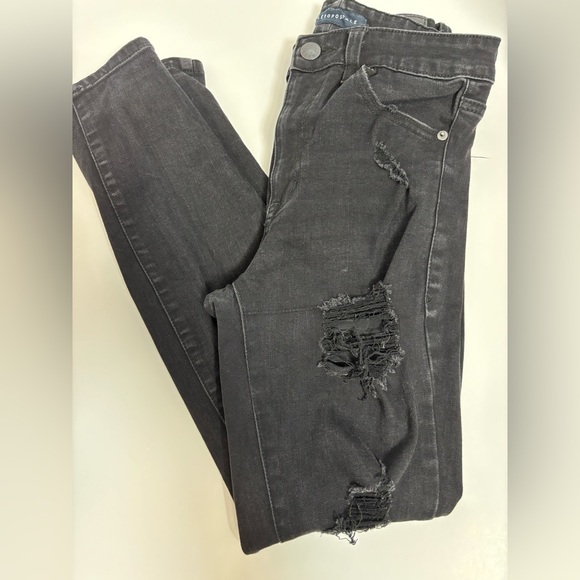 Aeropostal Black Wash high rise Jegging Size 8 - Picture 4 of 7